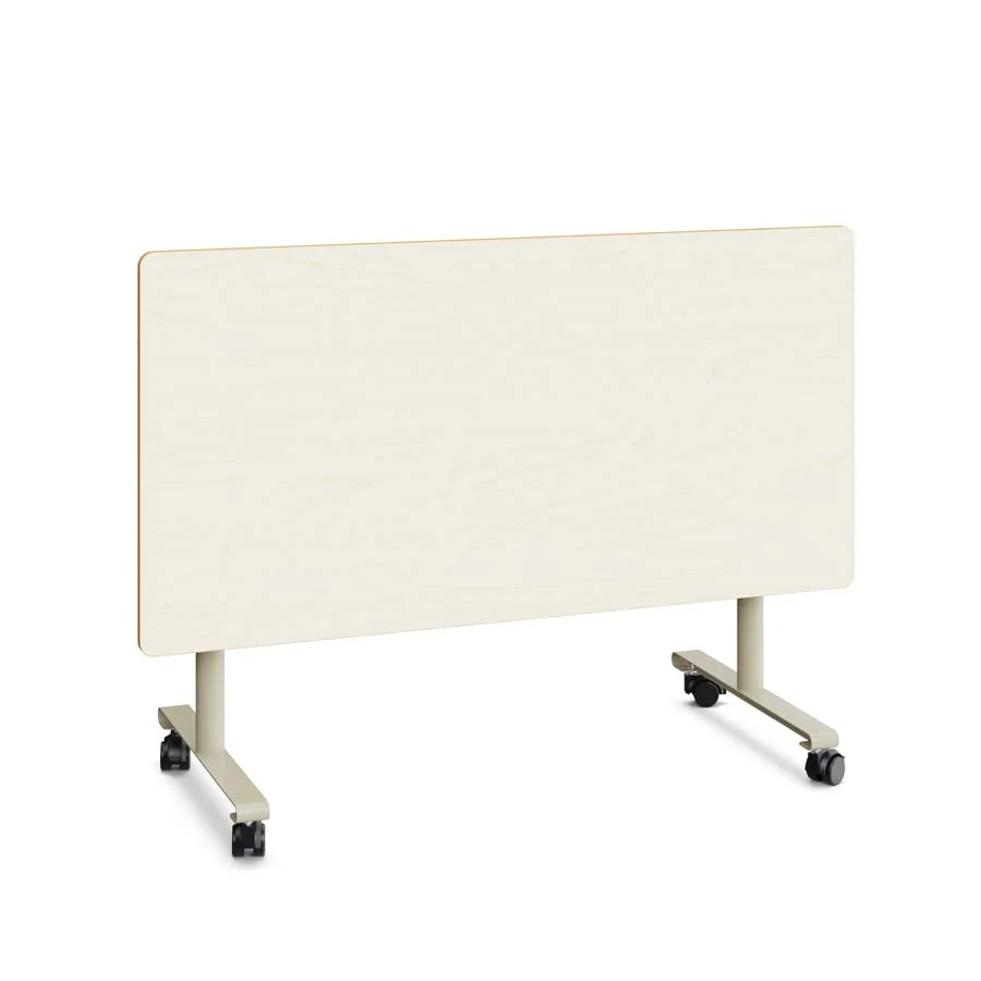 Taula Alufloop abatible blanc T5/6 160x70x74cm