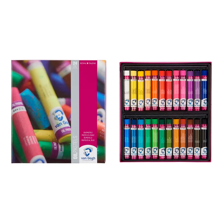 <p><b>Pastels a l'Oli Van Gogh 24 colors</b><br><br><b>Descripció:</b><br><li>Pastels elaborats amb pigments purs, olis minerals i aglutinants de ...