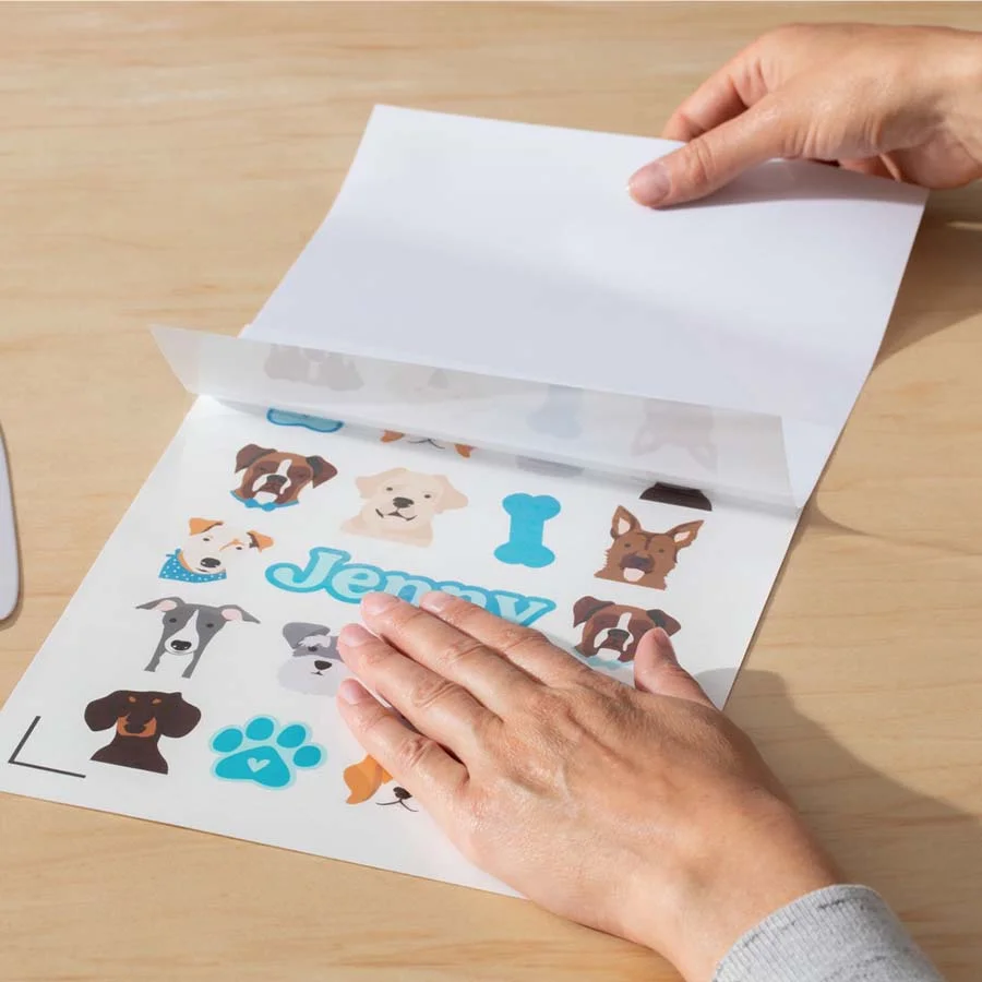 Sticker imprimible impermeable A4 transparent 6 fulls