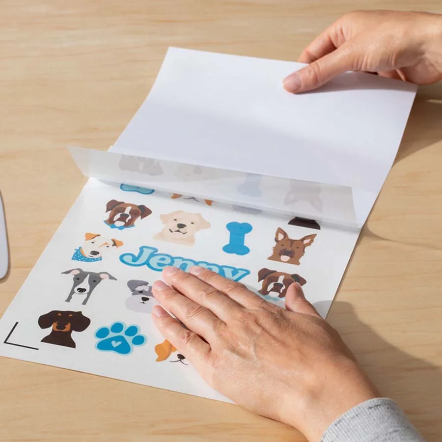 Sticker imprimible impermeable A4 transparent 6 fulls