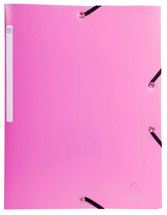 Carpeta solapes i gomes A4 Exacompta rosa