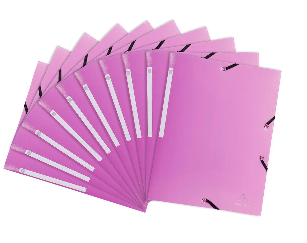 Carpeta solapes i gomes A4 Exacompta rosa