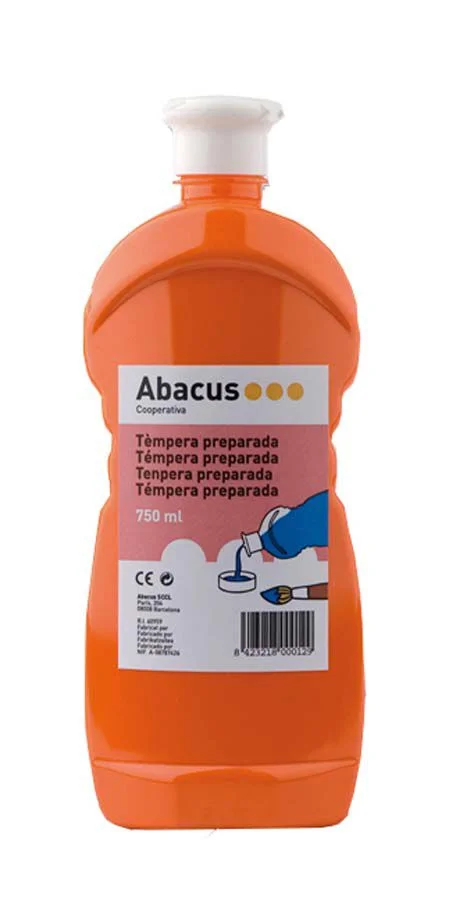 Témpera preparada Abacus 750ml taronja