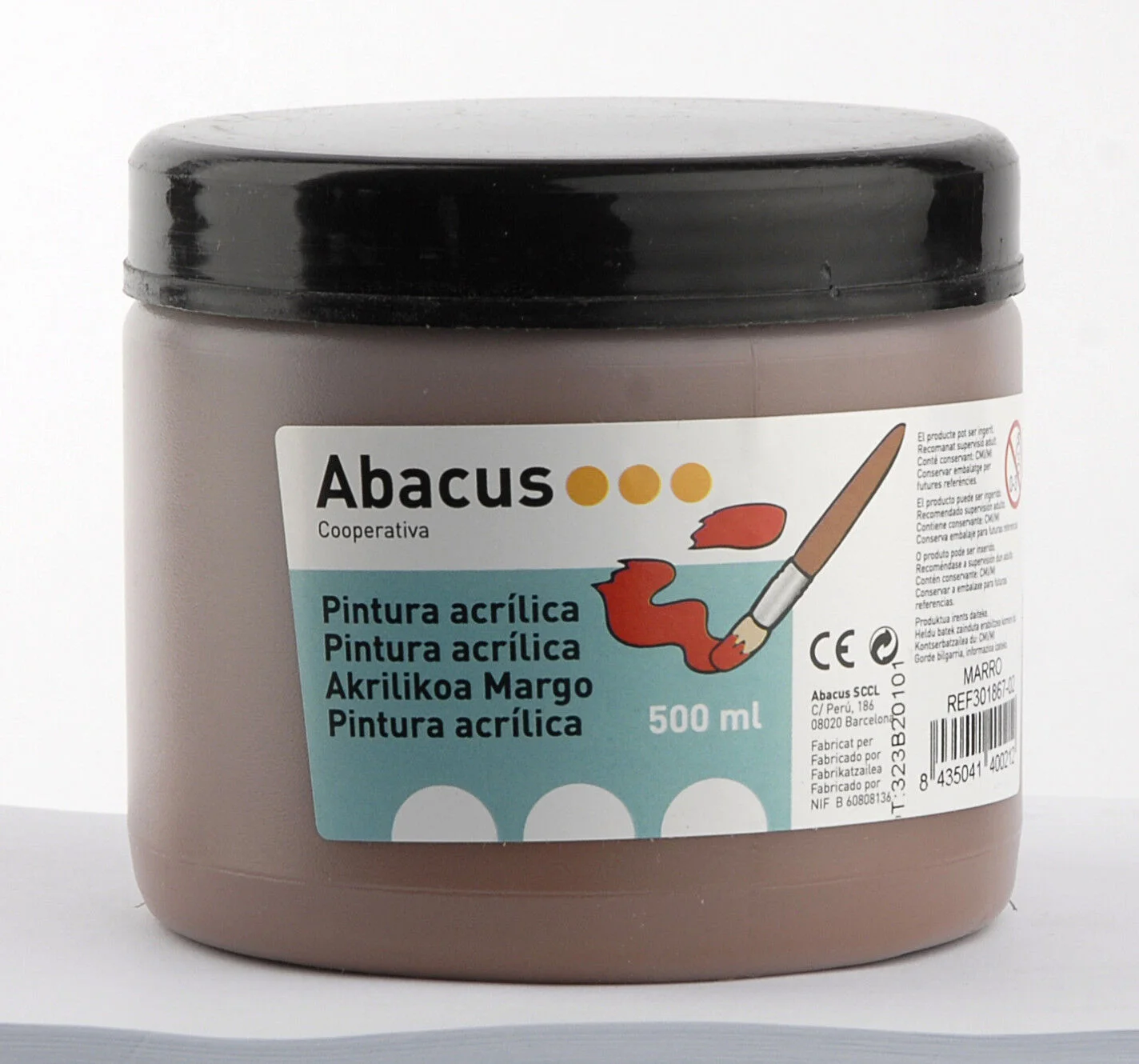 Pintura acrílica Abacus 500ml marró Pintura acrílica Abacus 500ml marró