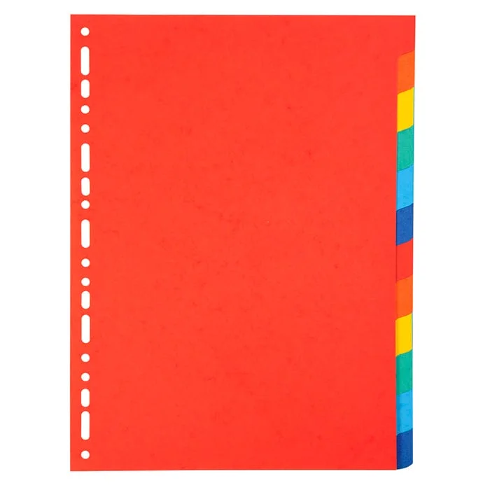 <p><b>Separadors de cartolina Exacompta A4 12 divisions</b><br><br>Set de 12 separadors de cartolina premium, indicats per a una classificació men...
