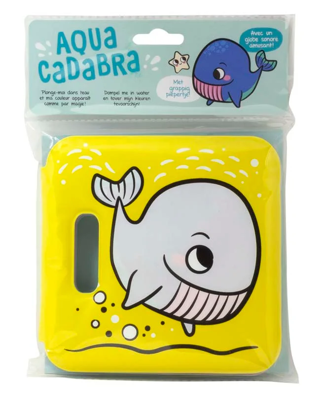 <p>Libros de baño con ilustraciones en blanco y negro que al contacto con el agua se colorean por arte de magia. Con un divertido pito en el inter...