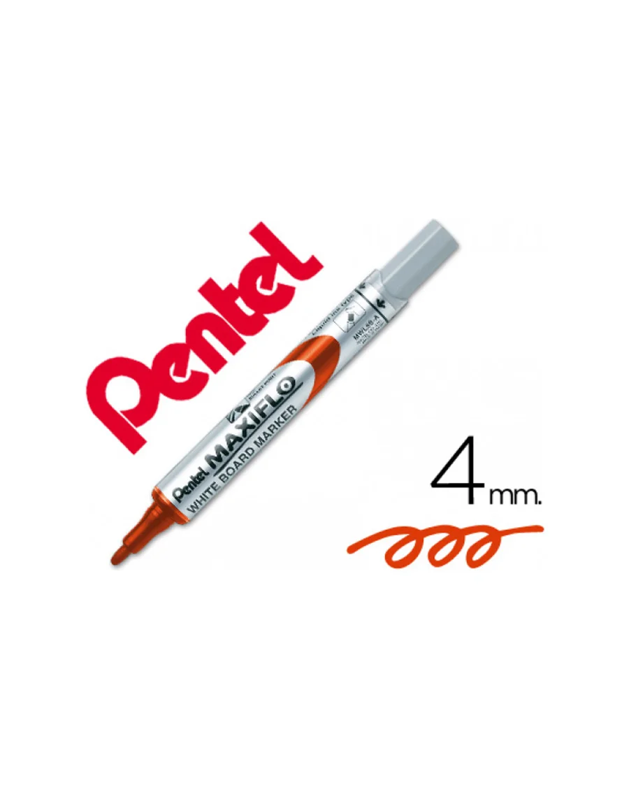 Retolador pissarra blanca Maxiflo vermell 12u