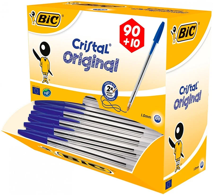 Bolígrafs Bic Cristal blau 90+10u