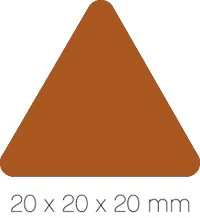 Gomets triangle gran 20mm rotlle marró Gomets triangle gran 20mm rotlle marró