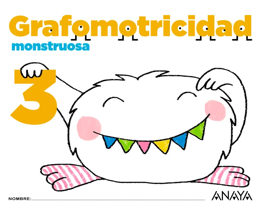 Cuaderno de refuerzo Anaya 9788469829868 ANE P5 Grafomotricidad monstruosa