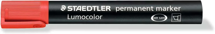 Retolador permanent Staedtler Lumocolor 350 vermell