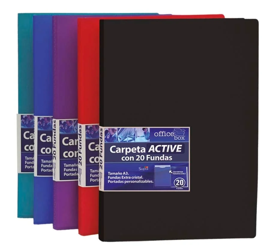 Carpeta 20 fundes A5 Supra colors