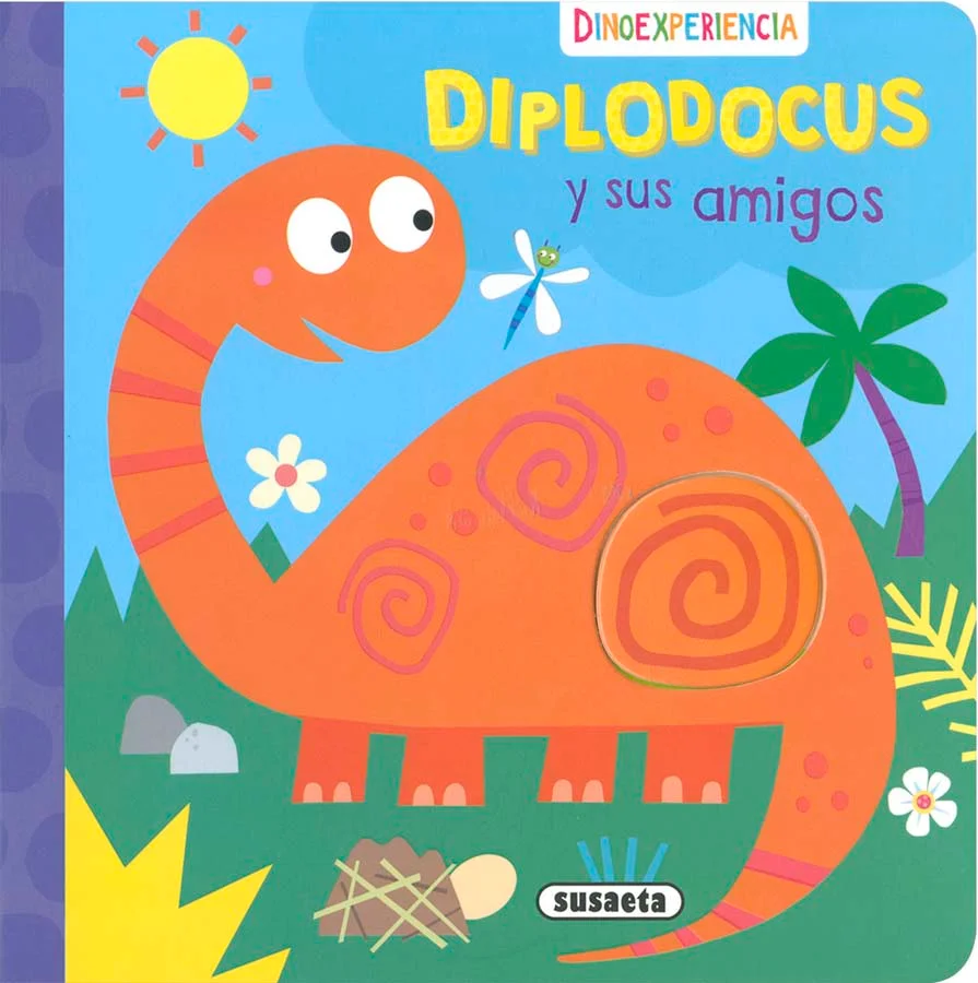 El diplodocus tiene muchos amigos y pasa todo el día con ellos. ¿Quieres conocerlos? Lee este precioso libro de cartón, disfruta de las rimas y ob...