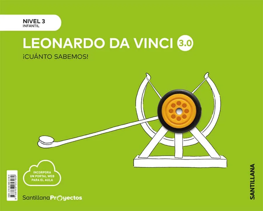 Libro de texto de Nivel 3 Leonardo Vinci 3.0 Cuan Sab Ed20 recomendado para la asignatura de Proyectos y para el curso de Infantil 5 años con una ...