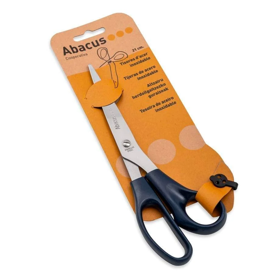 <p><b>Tisora oficina Abacus 21 cm</b><br><br>Tisora d'oficina i ús professional de 21 cm, amb fulles d'acer inoxidable per a una capacitat de tall...