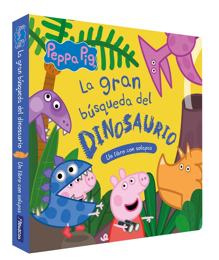 <B>Peppa Pig y George están en el Dinoparque buscando dinosaurios... ¡Levanta las solapas de este divertido libro de cartón y ayúdales a encontrar...