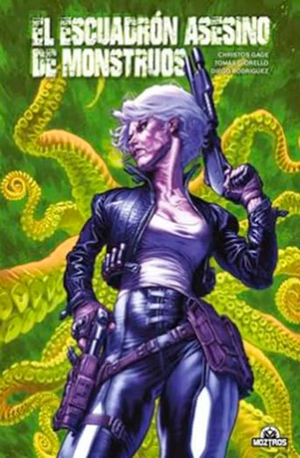 Libro de historietas encuadernado en cartoné de 112 paginas a color más cubiertas que contiene la traducción de los cómics originales Monster Kill...