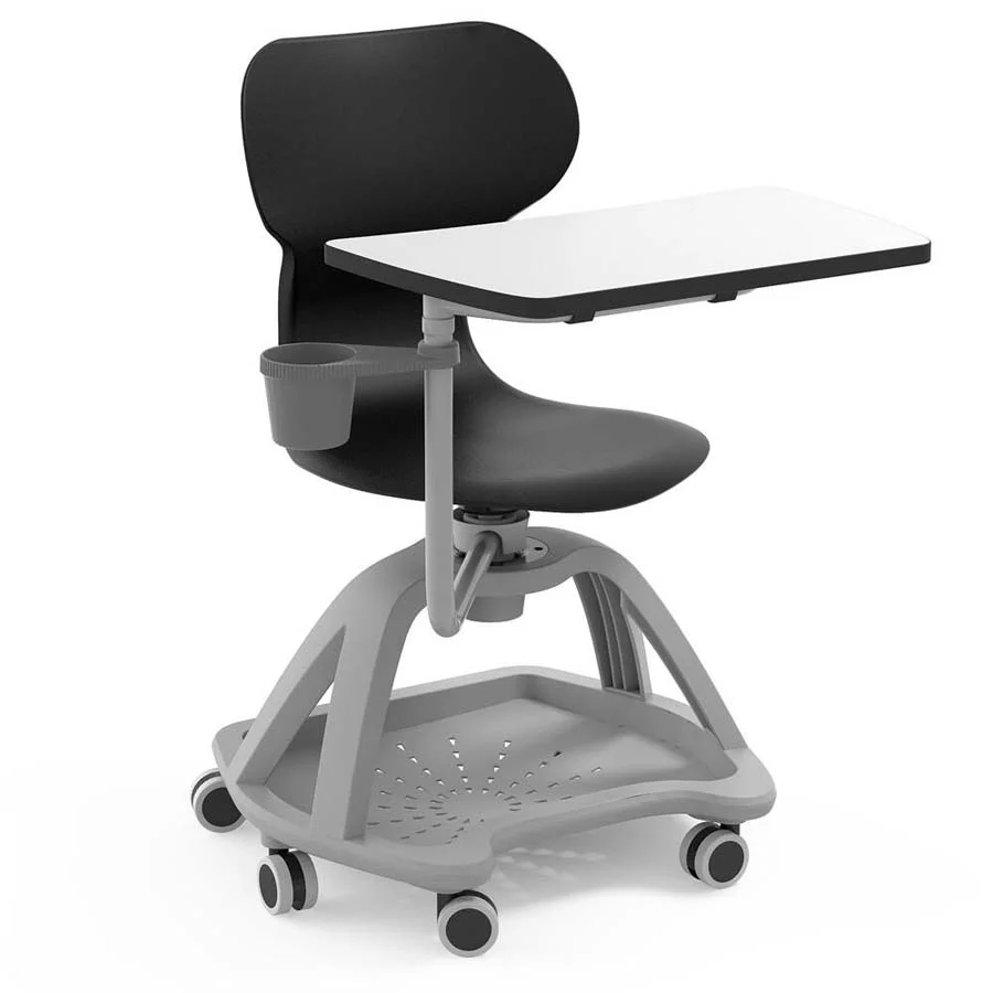 Cadira Mia Table amb pala giratòria 360° negre