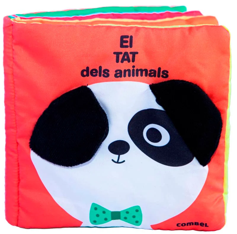 Un llibre de roba de colors vius i amb un animal a cada pàgina, per jugar al joc del tat amb els nadons. A cada doble pàgina hi ha un animal gros ...