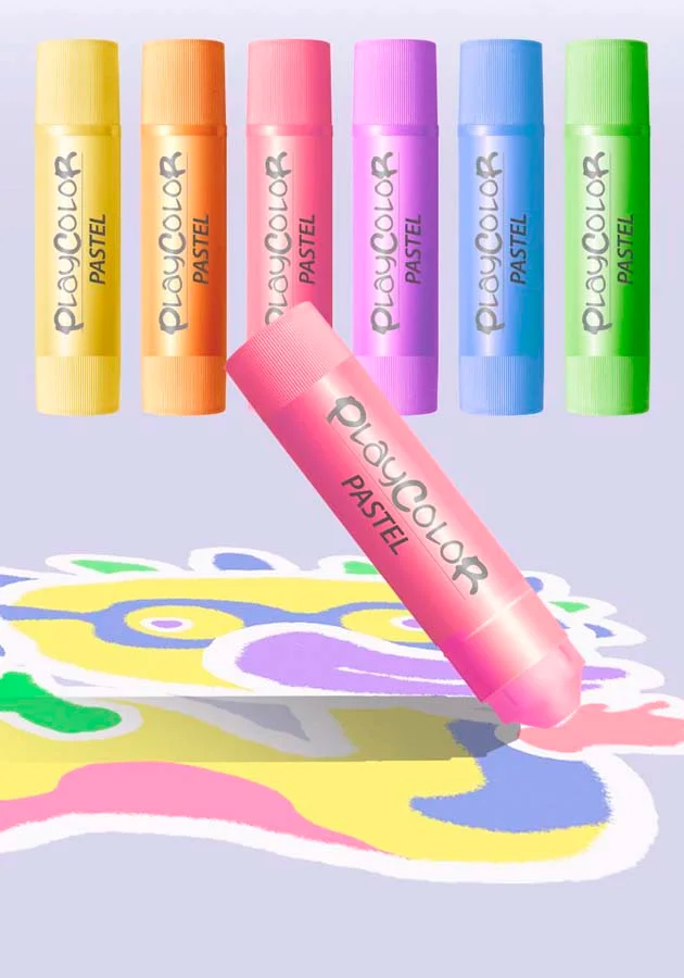 Témpera sòlida Playcolor pastel 5g 6 colors