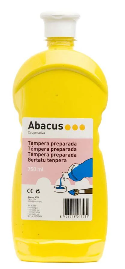 Témpera preparada Abacus 750ml groc