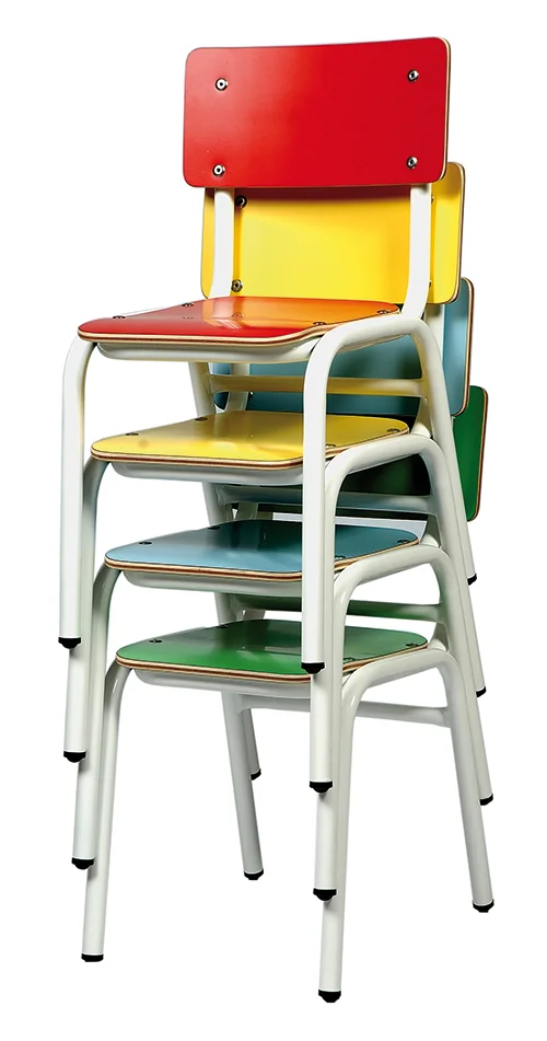 Cadira infantil fòrmica 38cm T4 seient faig potes blanc