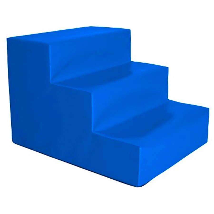Escalera de espuma 3 peldaños 75x60x50cm azul