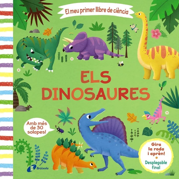 <p>Un llibre ple de solapes i peces mòbils amb el qual podràs explorar el meravellós món dels dinosaures. Amb il·lustracions increïbles, una roda ...