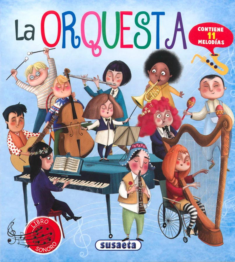 Descubre algunos de los instrumentos de una gran orquesta con este fantástico libro. Marta y sus amigos te mostrarán cómo suena cada uno de ellos....