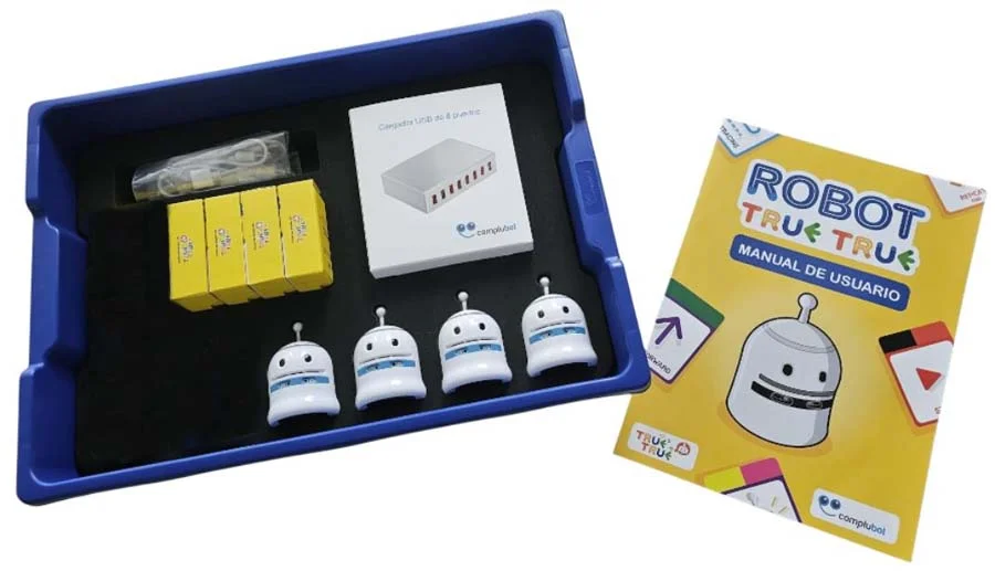 <p><strong>Robot TrueTrue pack 4 unitats</strong><br><br>TrueTrue és un robot educatiu ideal per a treballar amb joves estudiants de 6 a 8 anys, é...