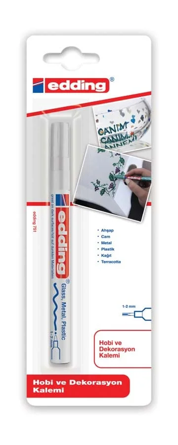 Retolador permanents Edding 751 blanc