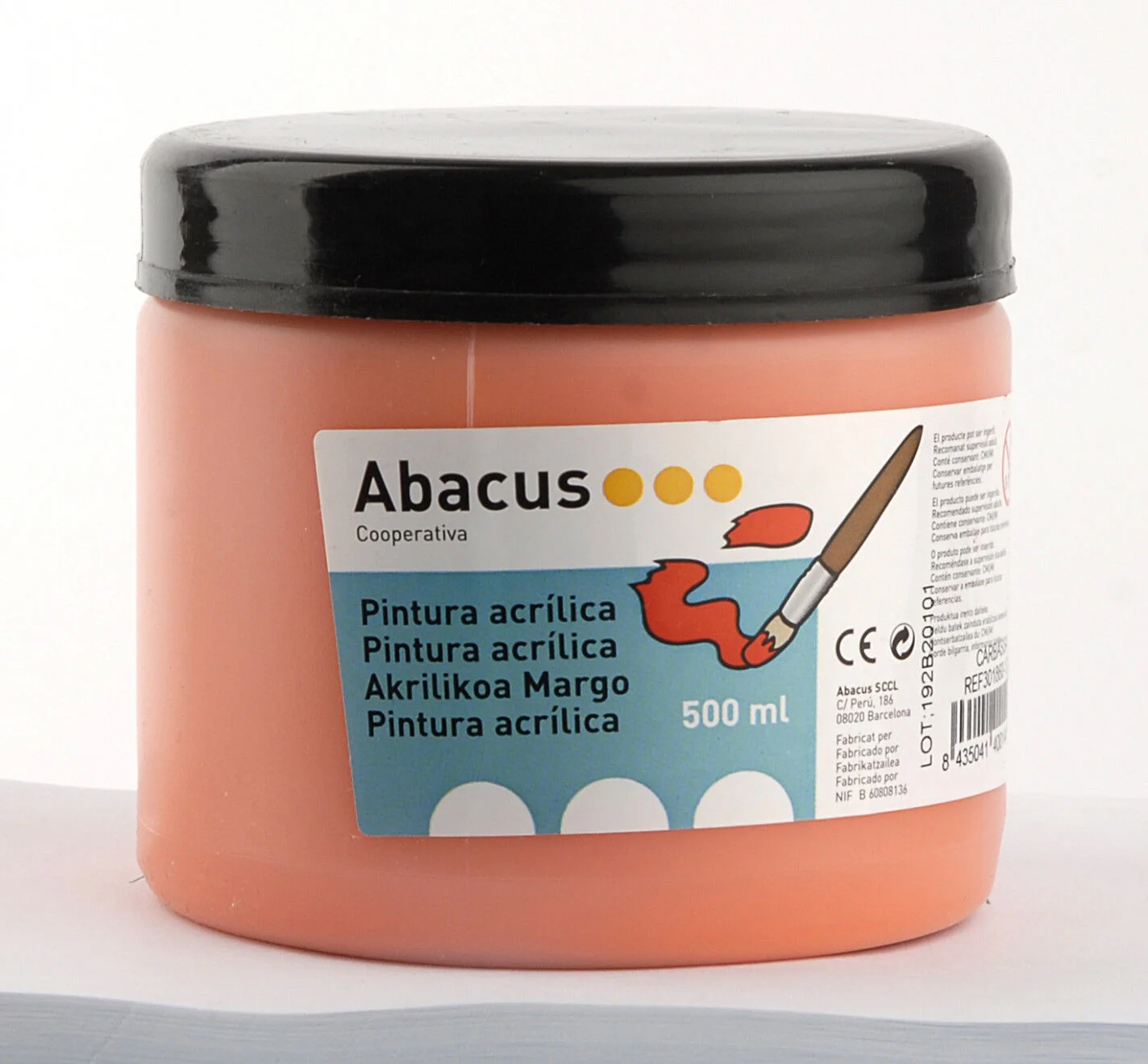 Pintura acrílica Abacus 500ml taronja Pintura acrílica Abacus 500ml taronja