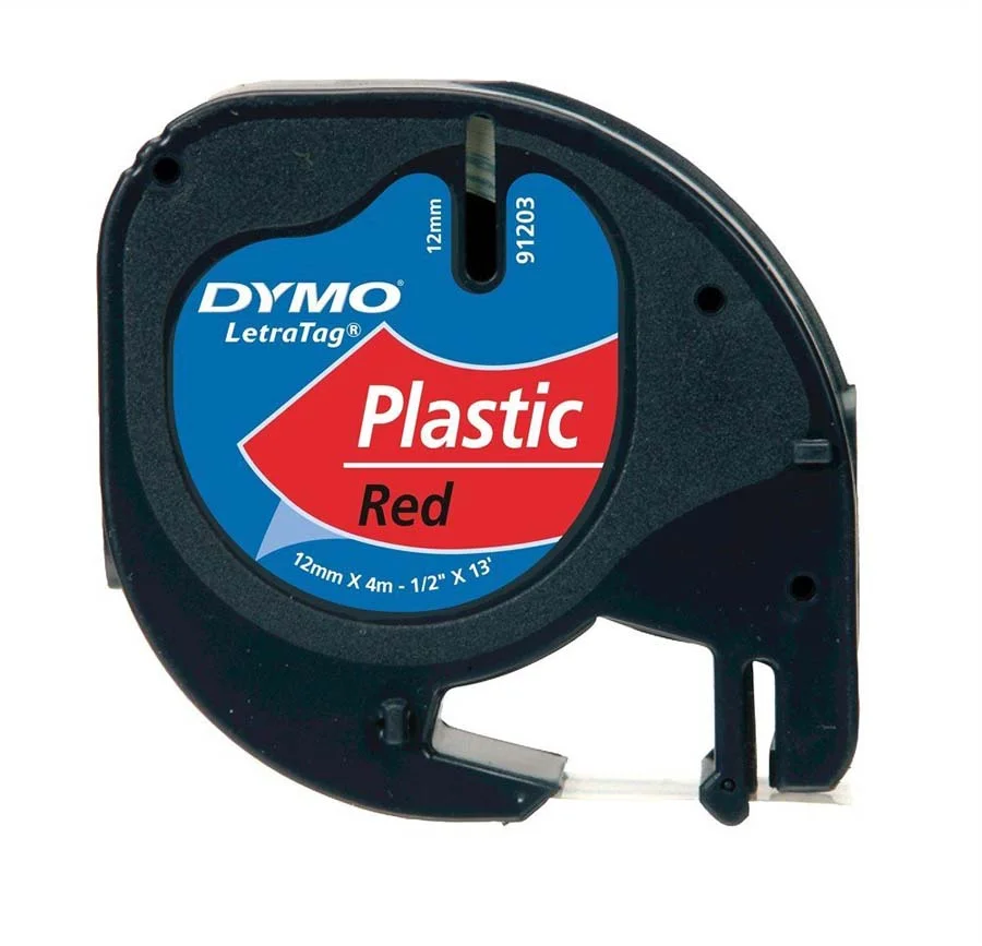Cinta per retolar Dymo LetraTag vermell Cinta per retolar Dymo LetraTag vermell