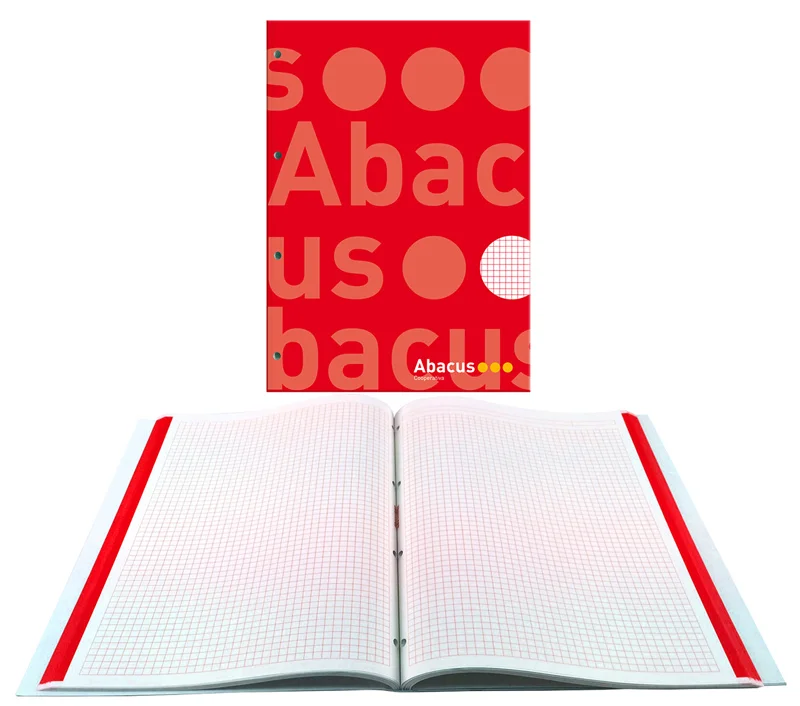 Notebook1 enquadernat Abacus A4 5x5 70g 100 fulls vermell Notebook1 enquadernat Abacus A4 5x5 70g 100 fulls vermell