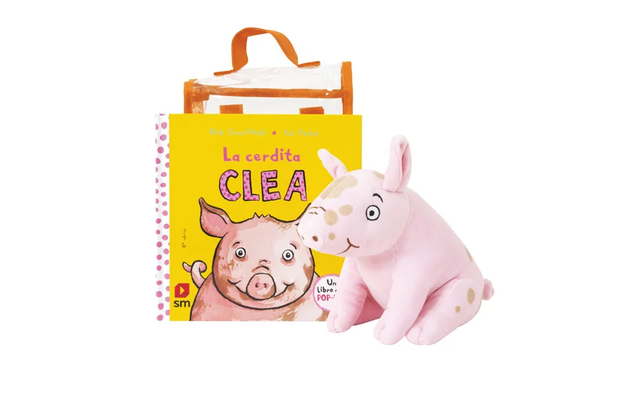 Este pack contiene el libro con pop-ups y un muñeco de la cerdita Clea, su personaje favorito.&nbsp;