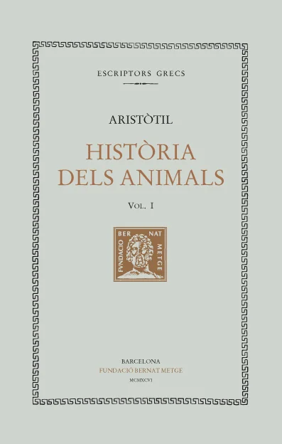 Aquest volum presenta els quatre primers llibres de la Història dels animals d'Aristòtil.