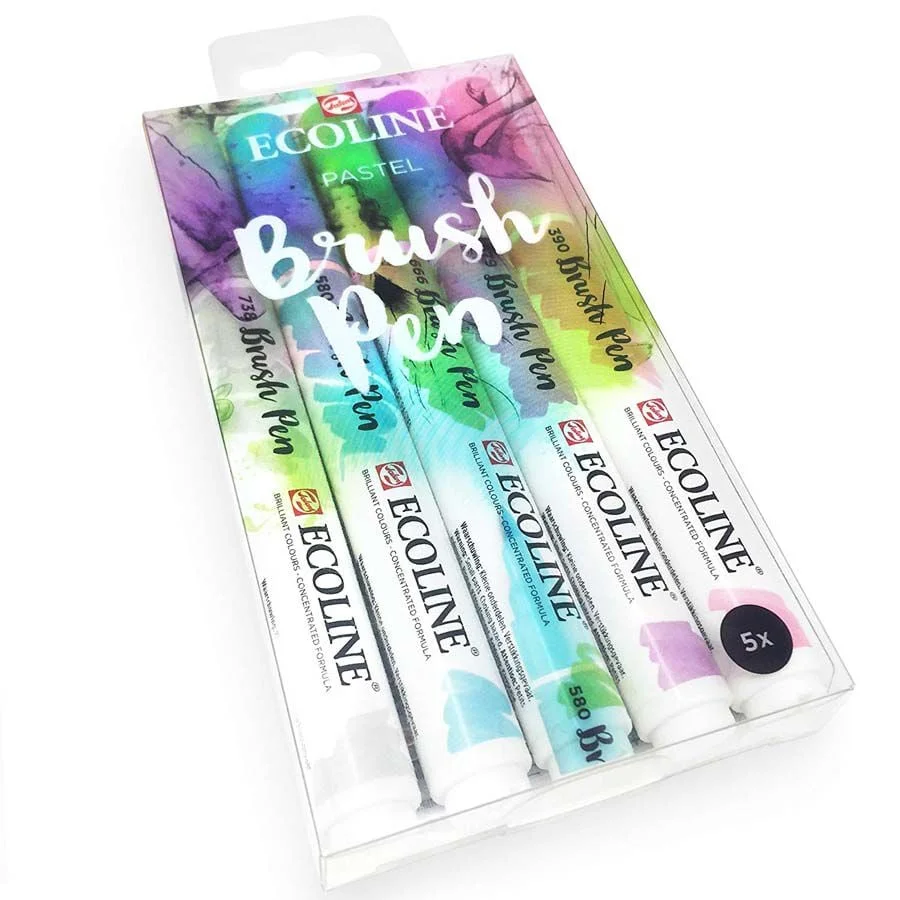 Retolador pinzell Talens Ecoline pastel 5 colors Retolador pinzell Talens Ecoline pastel 5 colors