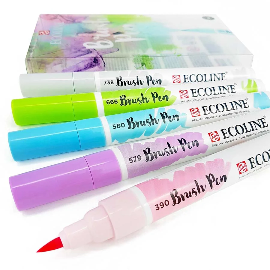 Retolador pinzell Talens Ecoline pastel 5 colors Retolador pinzell Talens Ecoline pastel 5 colors