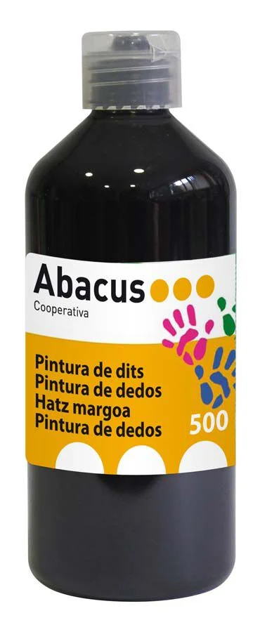 <p><b>Pintura de dits Abacus 500 ml negre</b><br><br> Pintura de dits Abacus, Idoni per a fomentar la creativitat i la motricitat fina. <br><br><b...