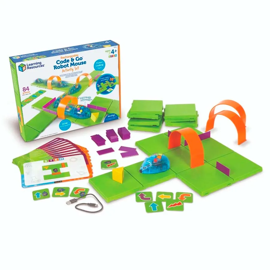 <p><strong>Code & Go® Robot Mouse Activity Set recarregable</strong></strong><br><br>A diferència de la versió original que funciona amb 3 piles A...