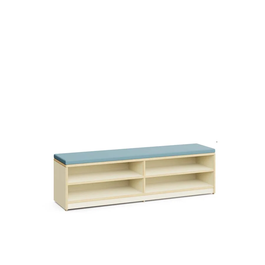 <p><b>Descripció</b><br><br>Banc infantil amb emmagatzematge Plum de Mirplay, fabricat en fusta contraxapada de bedoll. Aquest moble modular combi...