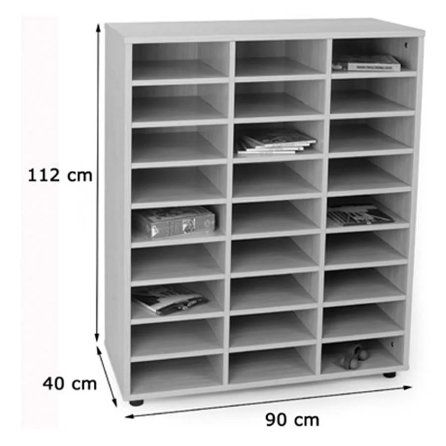 Moble intermig 27 caselles estructura faig baldes faig Moble intermig 27 caselles estructura faig baldes faig