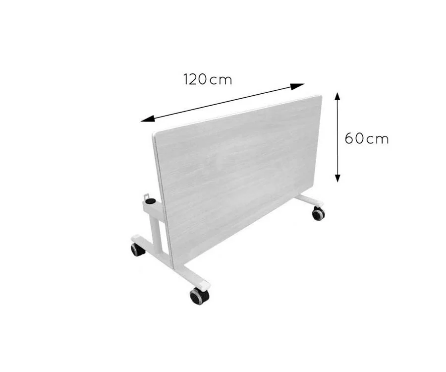 Taula abatible lateral regulable adult 120x80cm faig