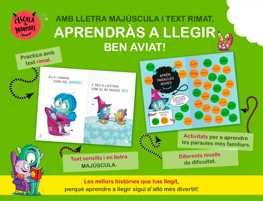 Aprendre a llegir a l'Escola de Monstres 1 - Una mascota trapellota Aprendre a llegir a l'Escola de Monstres 1 - Una mascota trapellota