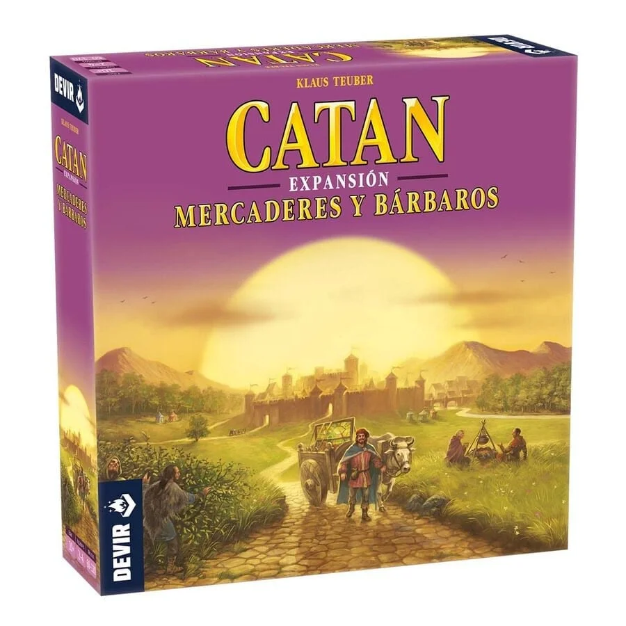Catan Mercaderes y bárbaros permet introduir nous elements de joc de forma completament gradual. Es poden utilitzar noves regles i components sego...