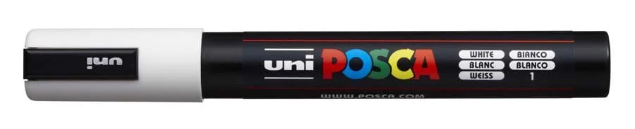 Retolador Posca PC-5M 1,8-2,5mm blanc