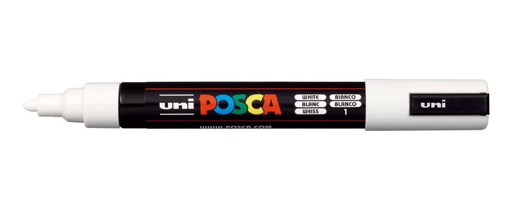 Retolador Posca PC-5M 1,8-2,5mm blanc