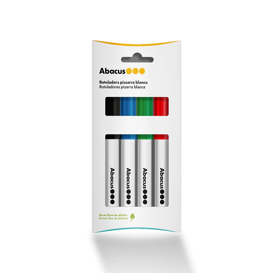 Retolador pissarra blanca Abacus 4 colors Retolador pissarra blanca Abacus 4 colors