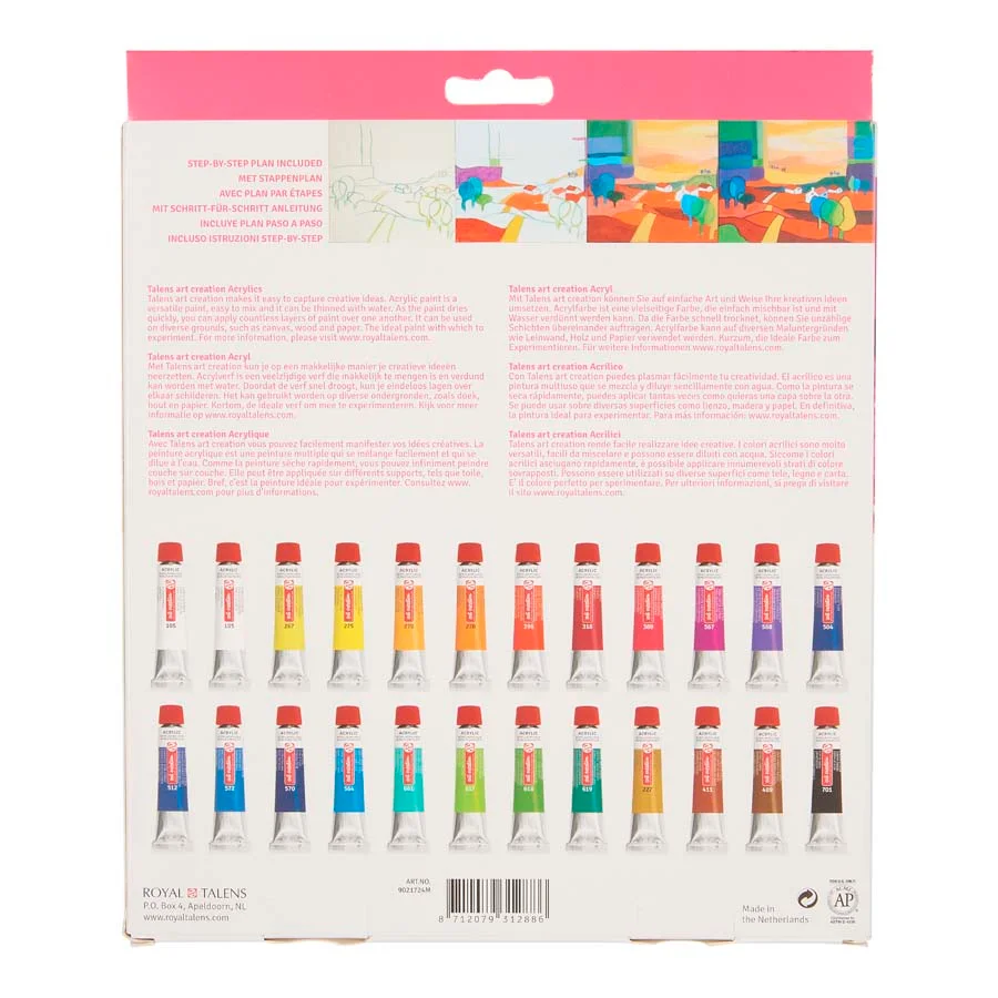 Pintura acrílica Talens Art Creation 24 colors