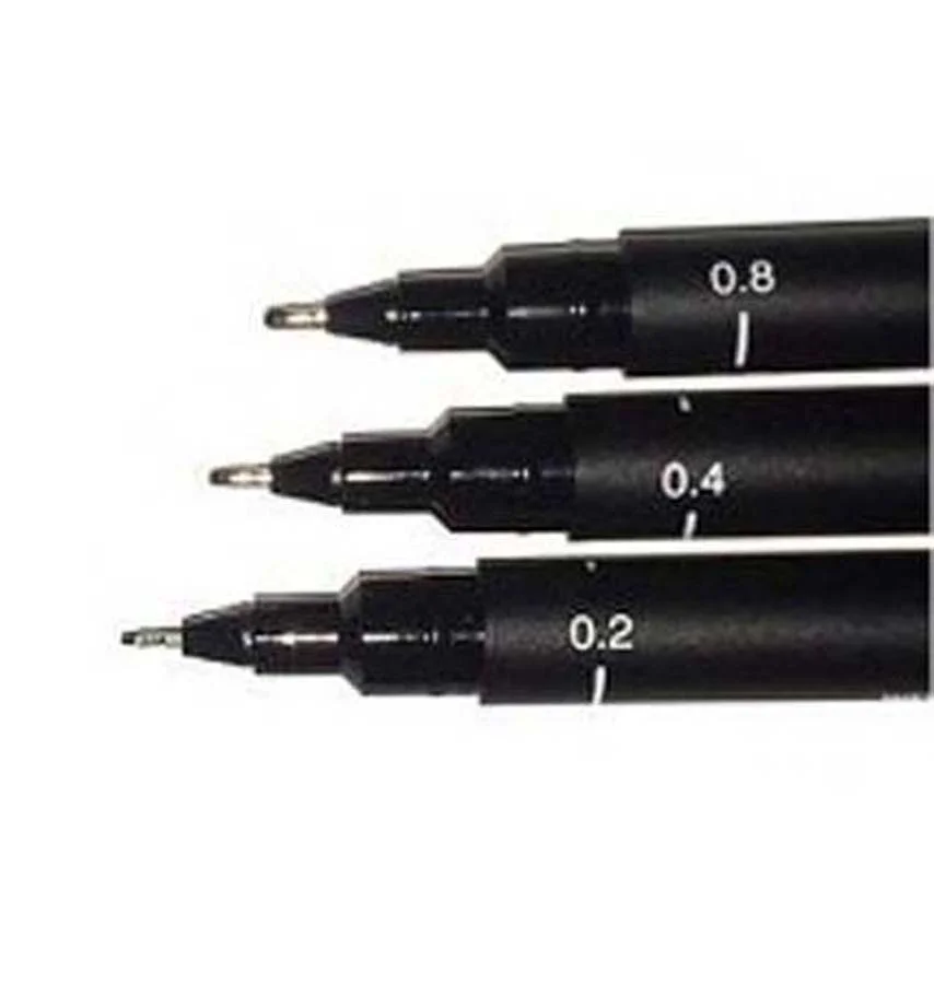 Retoladors calibrats Uni Pin 02-04-08 mm